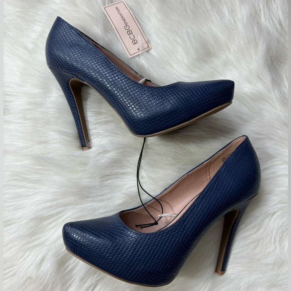 Classic Navy High Heel Pumps - Women's Dress Shoes